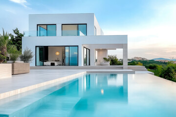Modern house with garden swimming pool