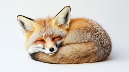A mischievous fox curled up
