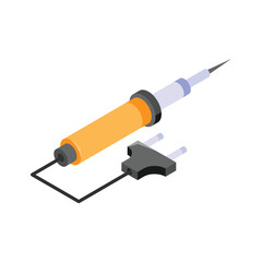 Electric soldering iron for joining electronic components