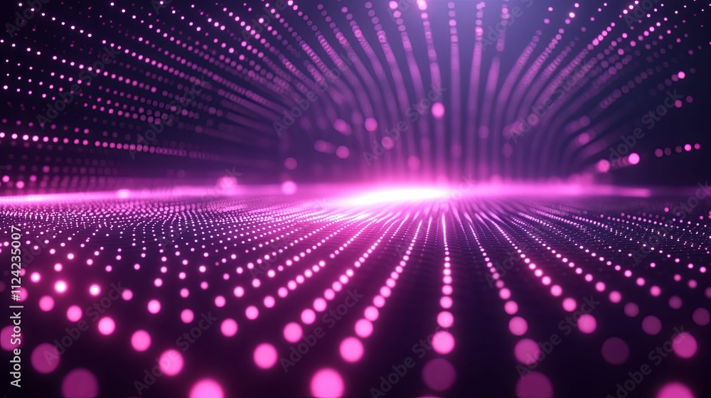 Poster pink light particle field abstract background