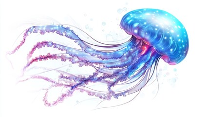 Fototapeta premium A translucent jellyfish