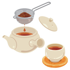 茶漉しで入れられたお茶
