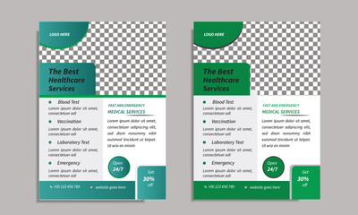 Creative and stylish medical flyer design template