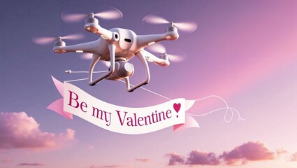 Experience the delightful Valentines Drone that carries a heartfelt love message for you