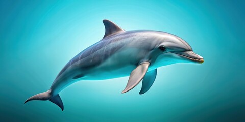 Dolphin isolated on background, dolphin, isolated,background, sea creature, marine life, aquatic, swimming, intelligent, playful, mammal