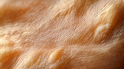 Fototapeta premium Macro image of the surface of human hand skin, highlighting its intricate texture and natural details for medical visuals