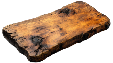 A wooden board with a few holes in it