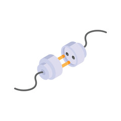 Take a look at this amazing icon of power plug in modern style