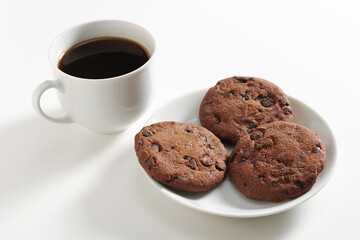 Cookies with a cup of coffee