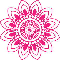 Beautiful flower art and mandala vector design