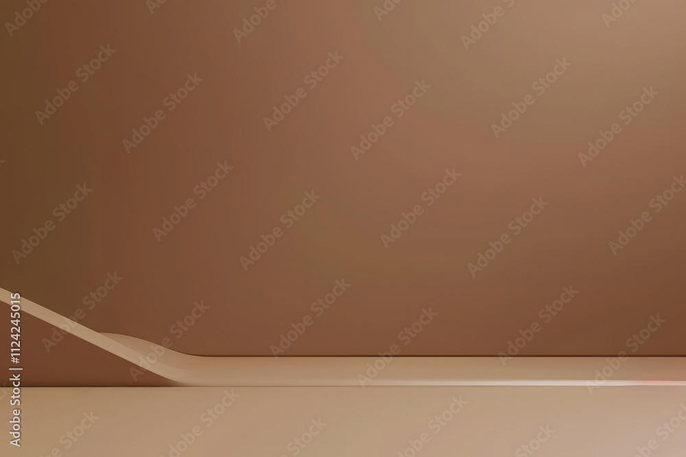 Poster abstract design featuring smooth lines and warm tones on a minimalist background.
