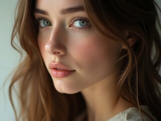 Obraz premium Subtle Tones: A Side Profile of Timeless Beauty 