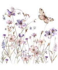 flowers and butterflies