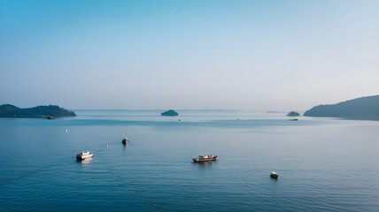 Sea and boats