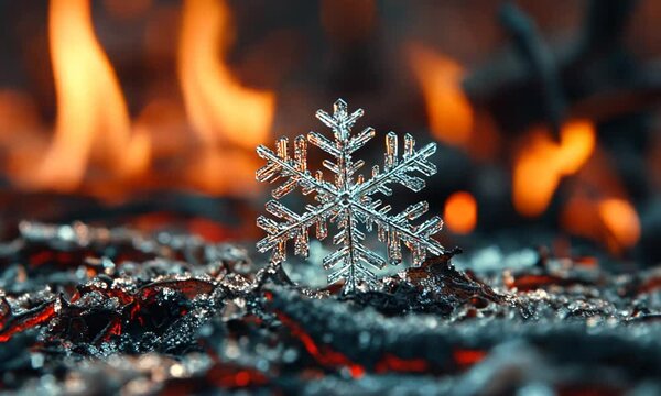 A Snowflake in the Ashes: A Paradoxical Image of Fire and Ice