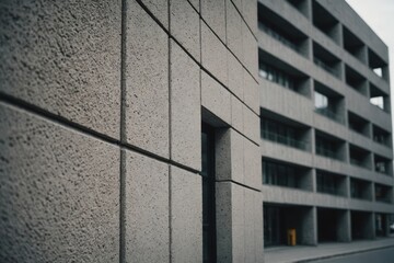 Architecture details Cement wall Geometric shape Modern building Space