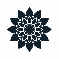 Fototapeta premium Flower mandala design art vector. Festive mandala Silhouette, Mandala elements illustration