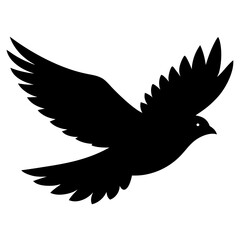 Fototapeta premium Flying bird vector art. Birds icon silhouette art, Animal bird Elements illustration