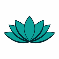 Creative lotus flower vector art design. Flower icon silhouette art, Flower Elements illustration