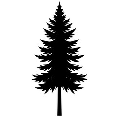 Abstract Christmas pine tree vector art design. Christmas tree silhouette art, Holiday Elements illustration