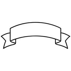 Ribbon banner shape. Creative symbol silhouette, Ribbon elements illustration