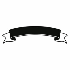 Ribbon banner shape. Creative symbol silhouette, Ribbon elements illustration