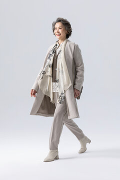 Senior Chinese woman looking good