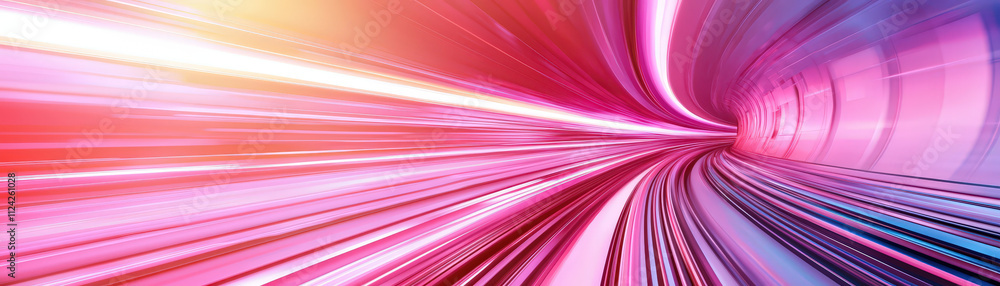 Aufkleber vibrant abstract background showcasing modern transportation concept with dynamic light trails in pi