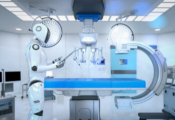 Cyborg diagnose in surgery room