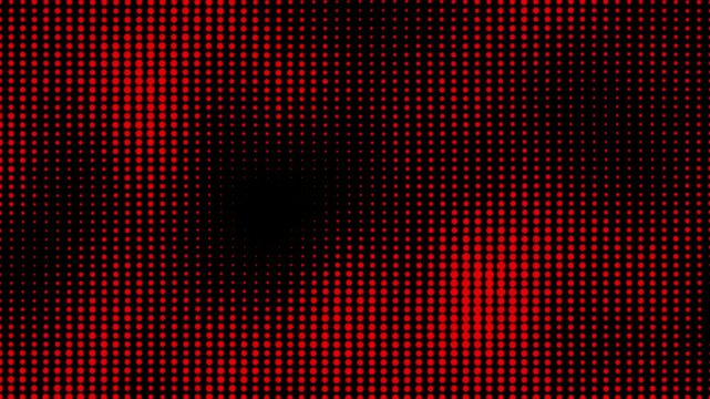 Abstract red halftone dots motion background. Abstract colorful dot pattern animation background. Moving dots seamless loop