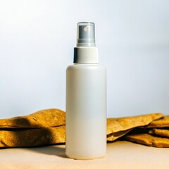 White spray bottle of perfume