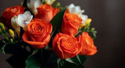 Fototapeta premium bouquet of red roses