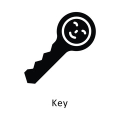 Key Vector Gylph Icon. Eps file 10
