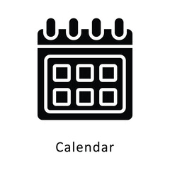 Calendar Vector Gylph Icon. Eps file 10