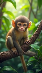 Fototapeta premium monkey in the jungle