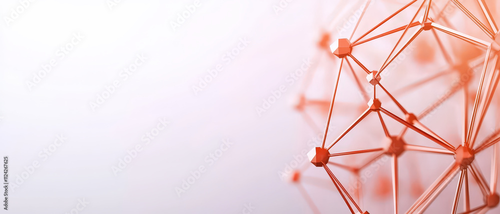 Aufkleber futuristic low poly structures with interconnected nodes and edges, creating dynamic and modern visu