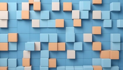 Clear Plain Shiny Warm Soft Vintage Bokeh Cloudy Wave Like Geometric Blue Background or Texture