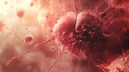 Human Stomach Cancer and Gastric tumor in the digestive system as a medical and gastrointestinal disease with painful belly symptoms as a medicine concept