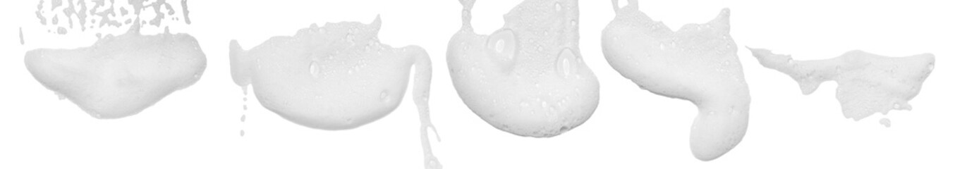 Soap foam or shampoo Soap foam texture or shampoo surface with bubble isolated with clipping path on background.