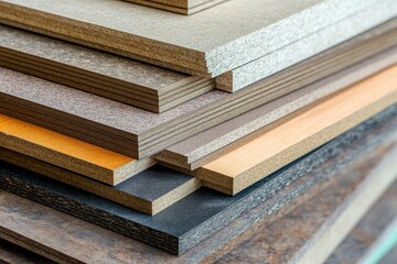 MDF and particle board are wood panels in varying thicknesses and colors used for industrial furniture production and repairs