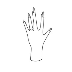 A hand with a ring on it