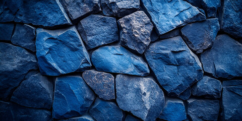 Fototapeta premium Blue Stone Wall Texture for Backgrounds