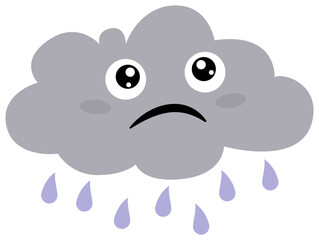 Vector Illustration of Heavy Rainy Clouds
