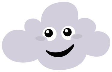 Vector Illustration of Happy Clouds