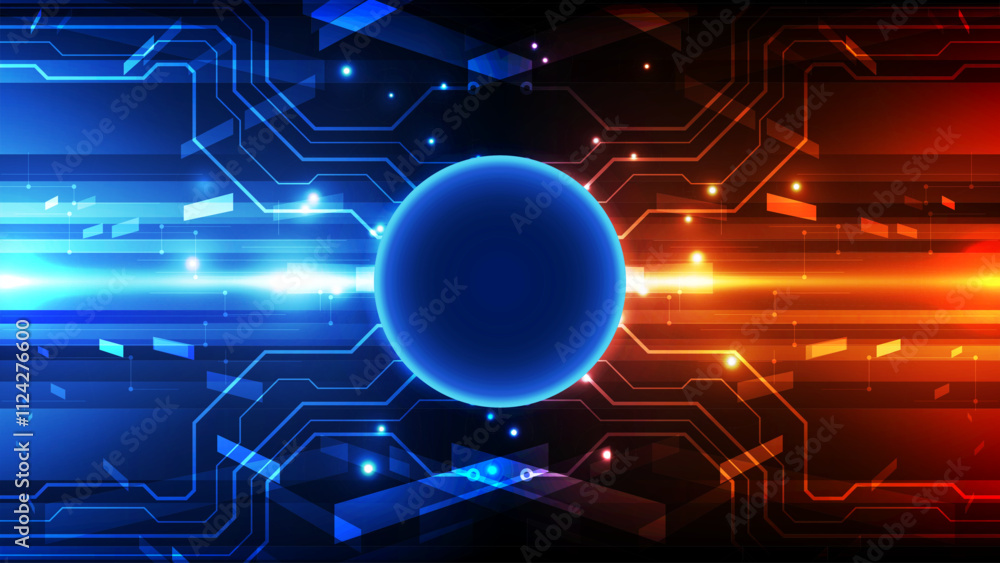 Poster abstract technology background. futuristic user interface. vector illustration for your design