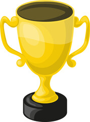 Vector Illustration of Gold Trophy
