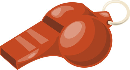 Vector Illustration of Whistle Sport Equipment