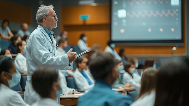 Doctor conference audience, Presentation education lecture in hospital, Group of doctor are meeting in hospital.