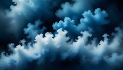 Clear Plain Shiny Warm Soft Vintage Bokeh Cloudy Wave Like Geometric Blue Background or Texture