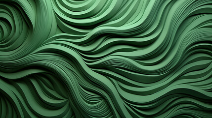 Green abstract paper carve background.